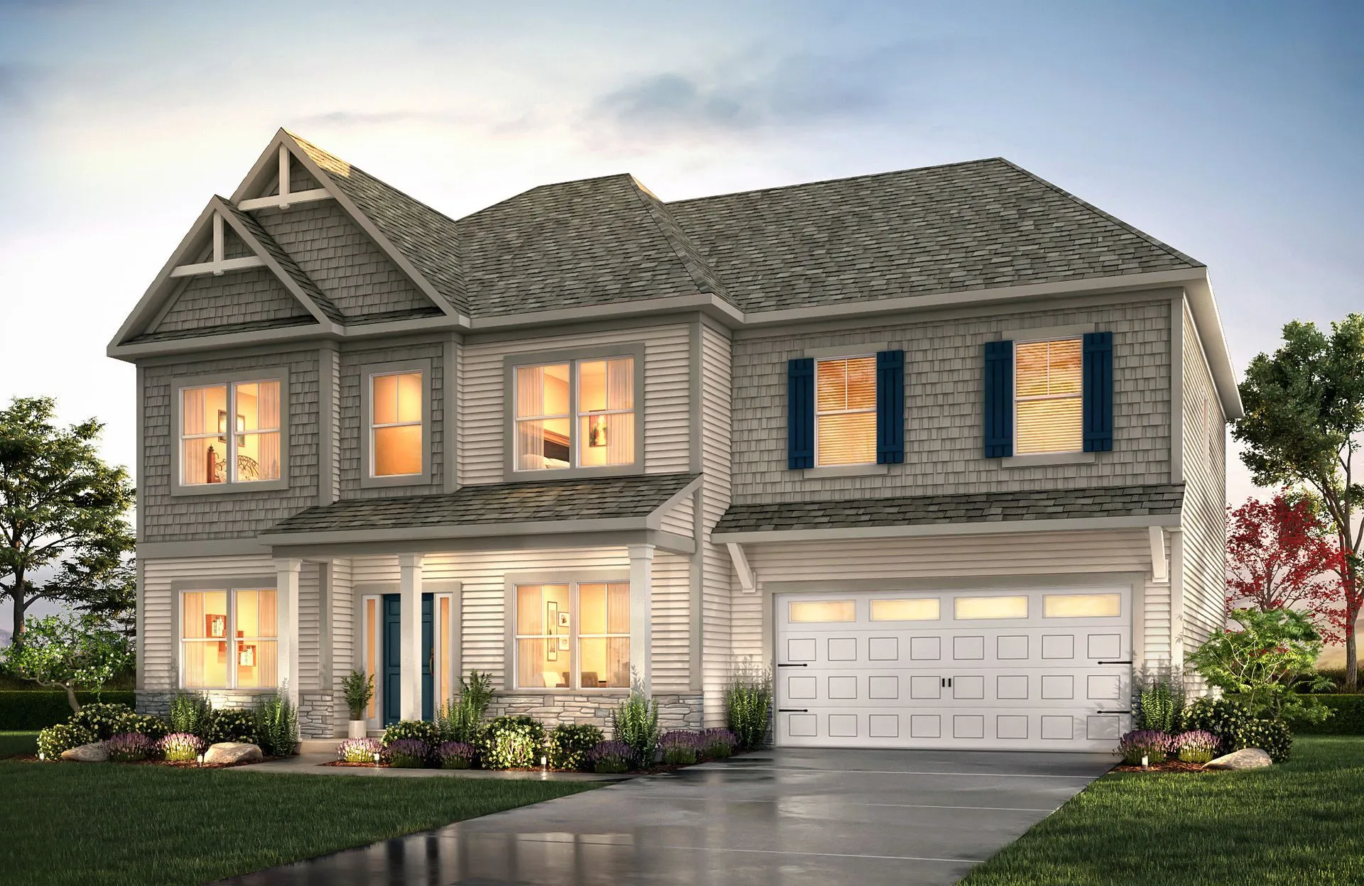 The Bedford floorplan exterior rendering.