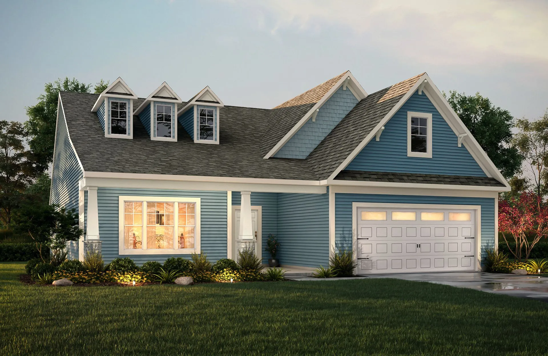 The Brodrick floorplan exterior rendering.