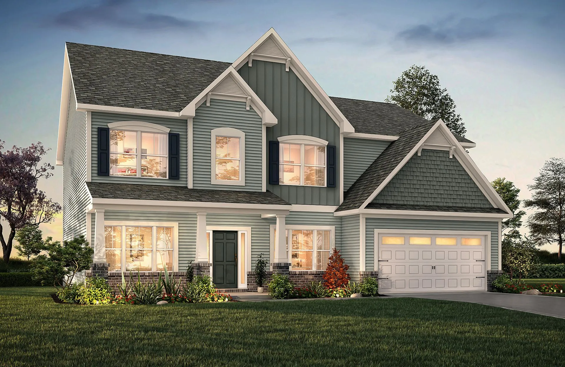 The Drake floorplan exterior rendering.