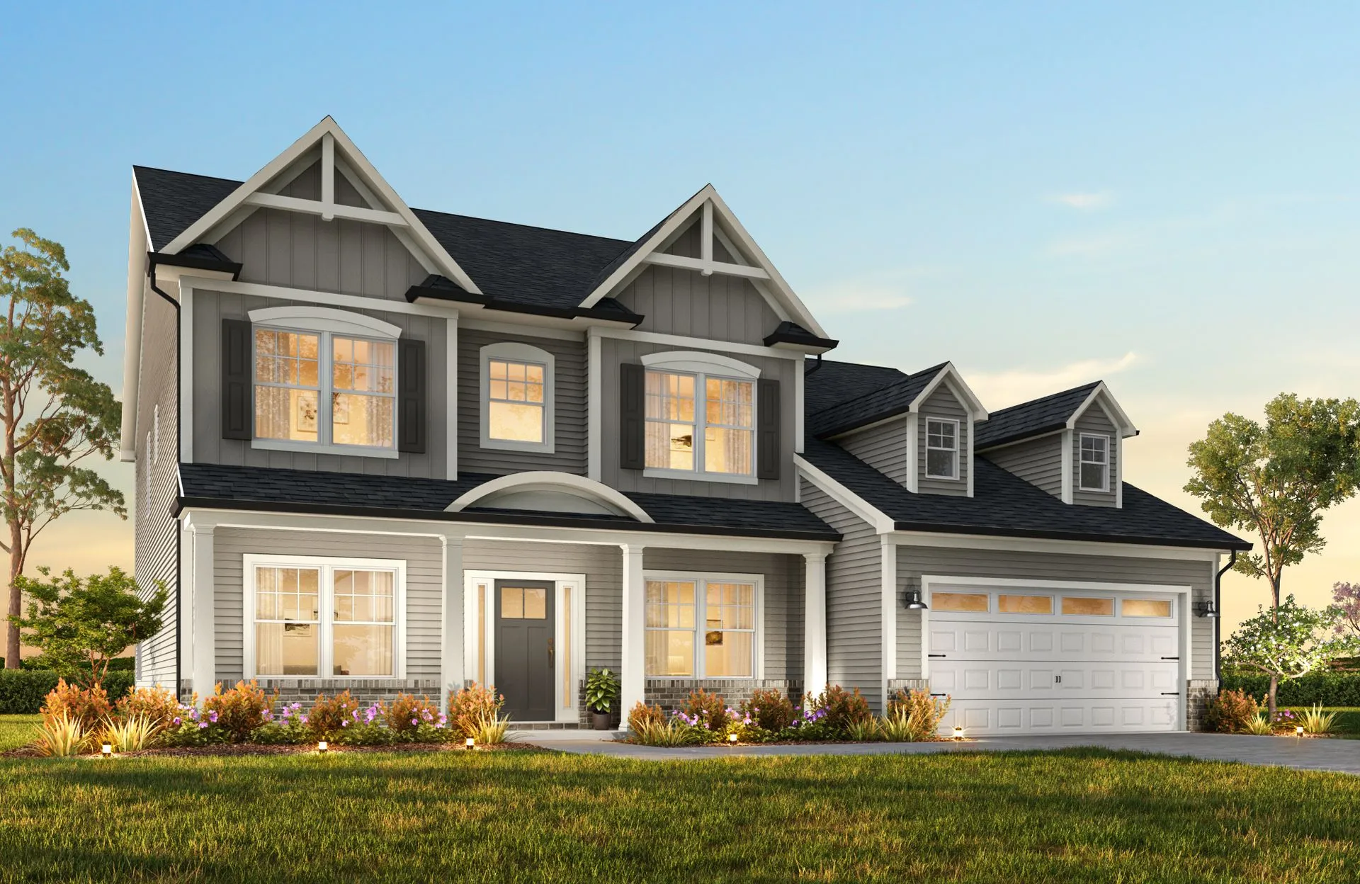 The Kensington floorplan exterior rendering.