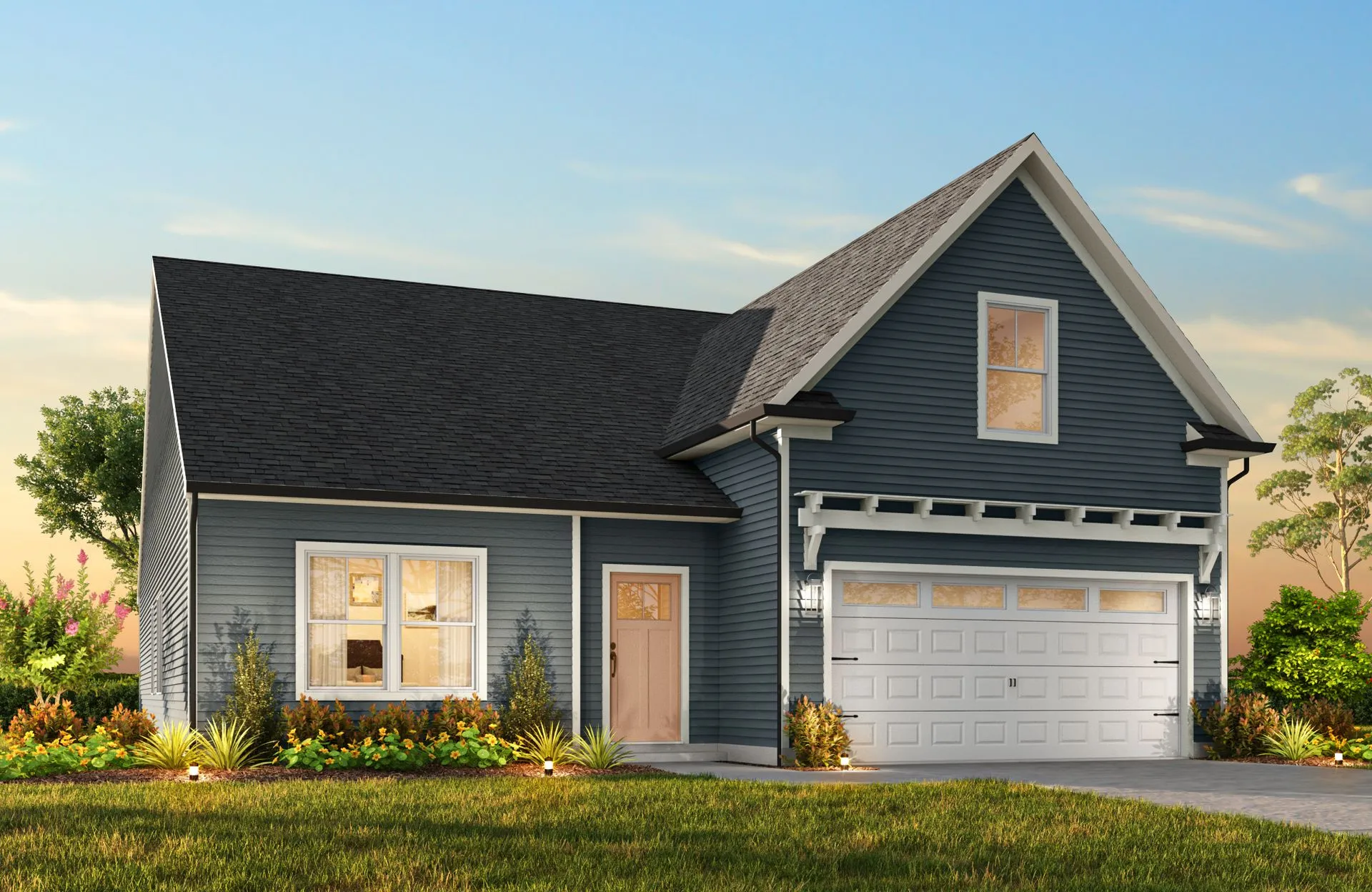 The Vale floorplan exterior rendering.
